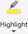 PDF Extra: highlight tool icon